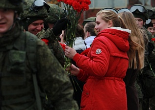 15 октября профсоюз военнослужащих принял участие в мероприятиях, посвященных 75 годовщине подвига курсантов-кремлевцев