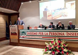 Делегации МФП в Риме (Италия) на XVIII отчетно-выборном Съезде Итальянской Конфедерации профсоюзов трудящихся Рима и Риети 